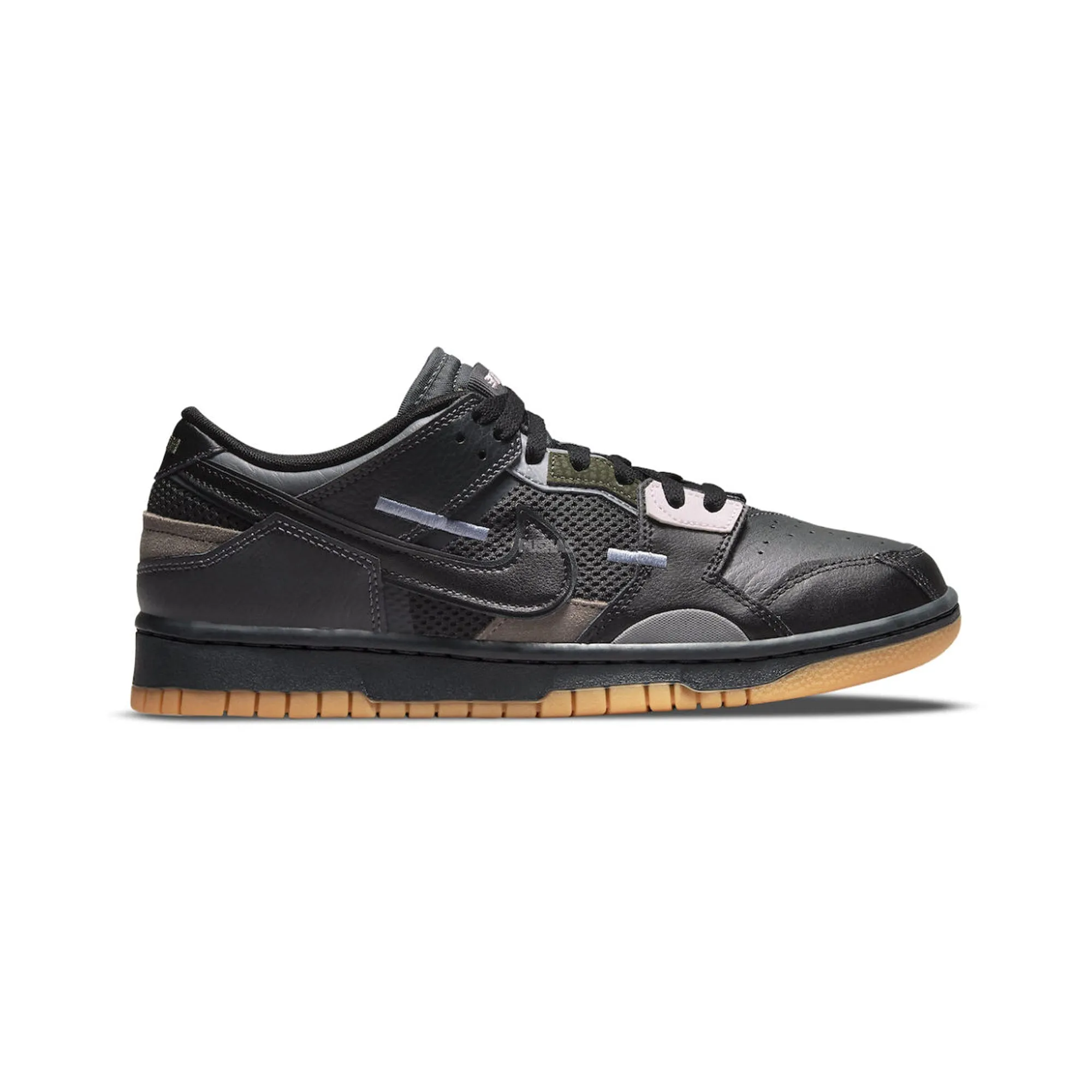 Nike Dunk Low Scrap 'Black Gum' (2022) Impact Resistant Toe Guard Bold Detail