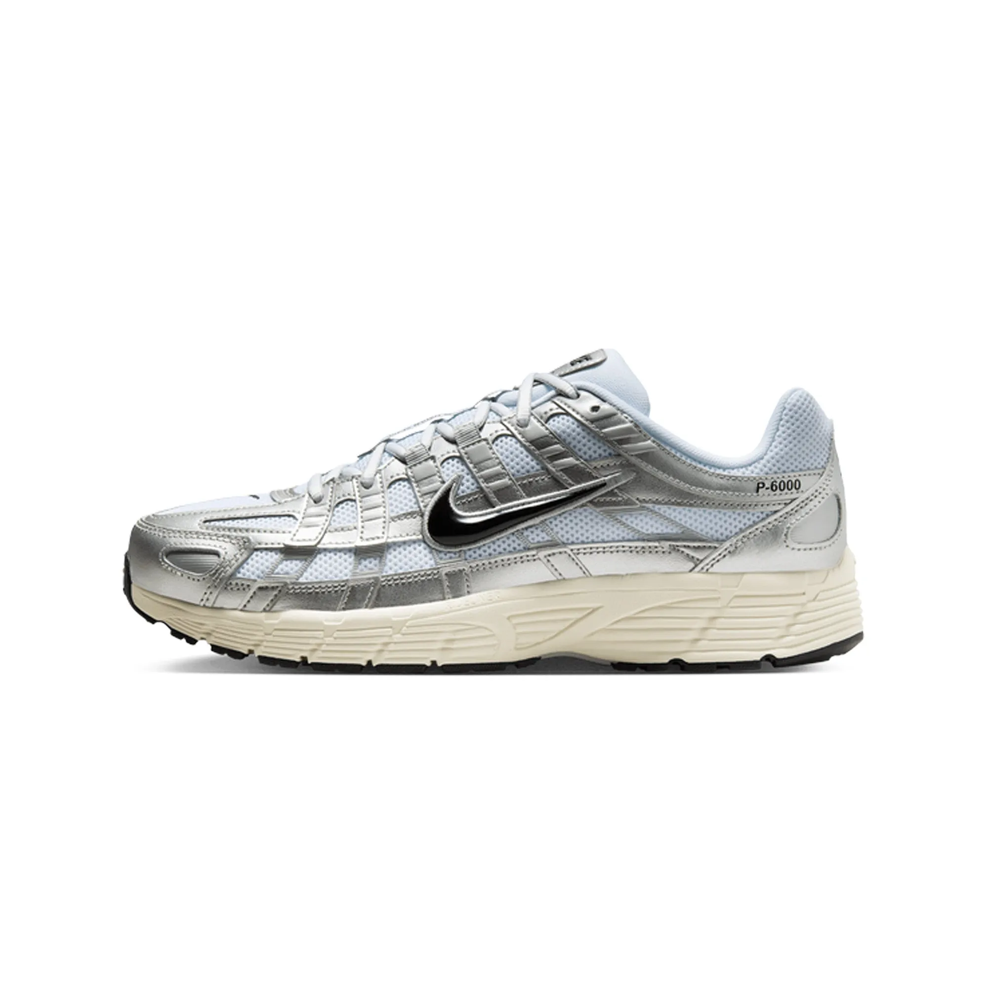 work commute Nike P-6000 'White Metallic Silver Flat Silver Black' (2025)