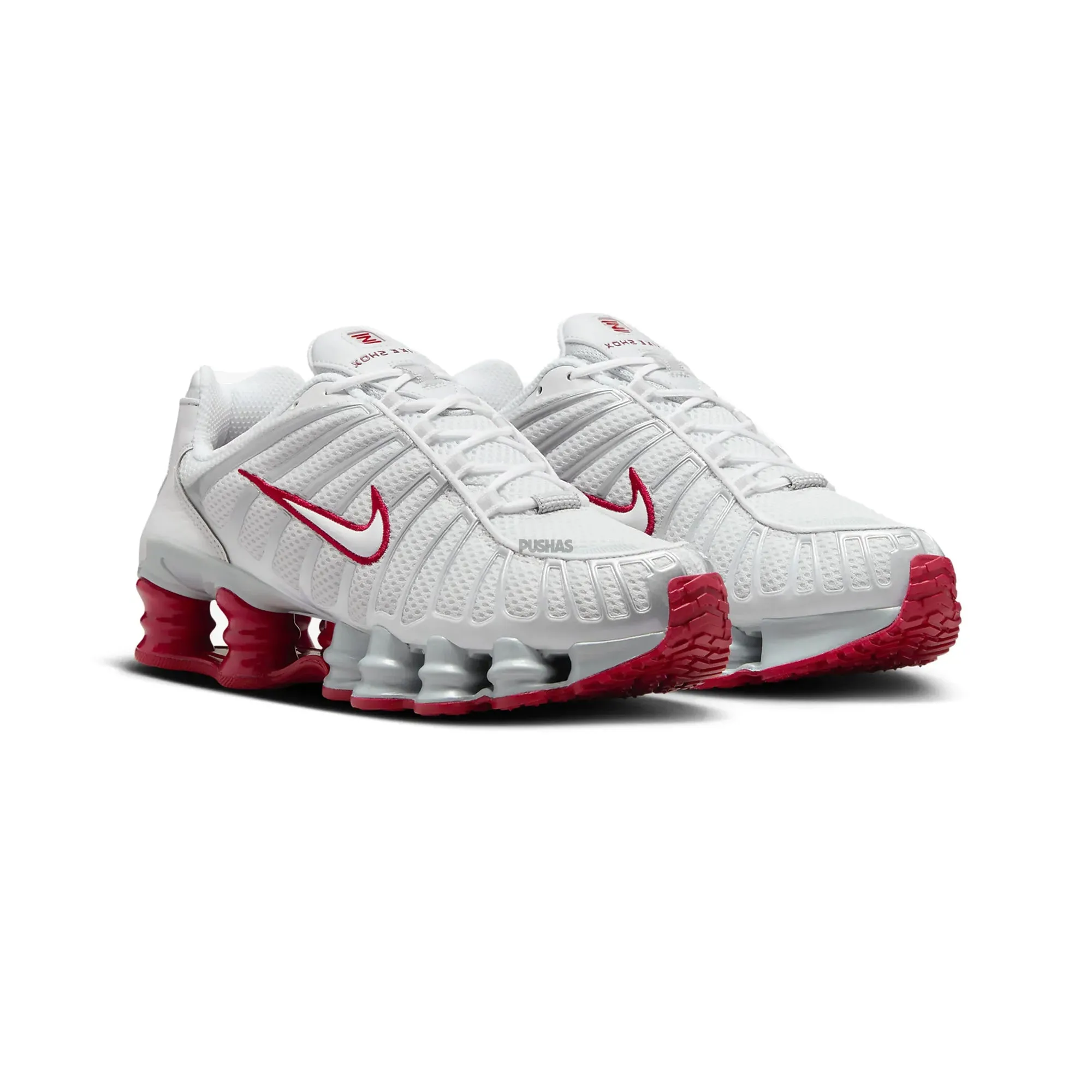 Elevated arch Nike Shox TL 'Platinum Tint/Gym Red' (2024)