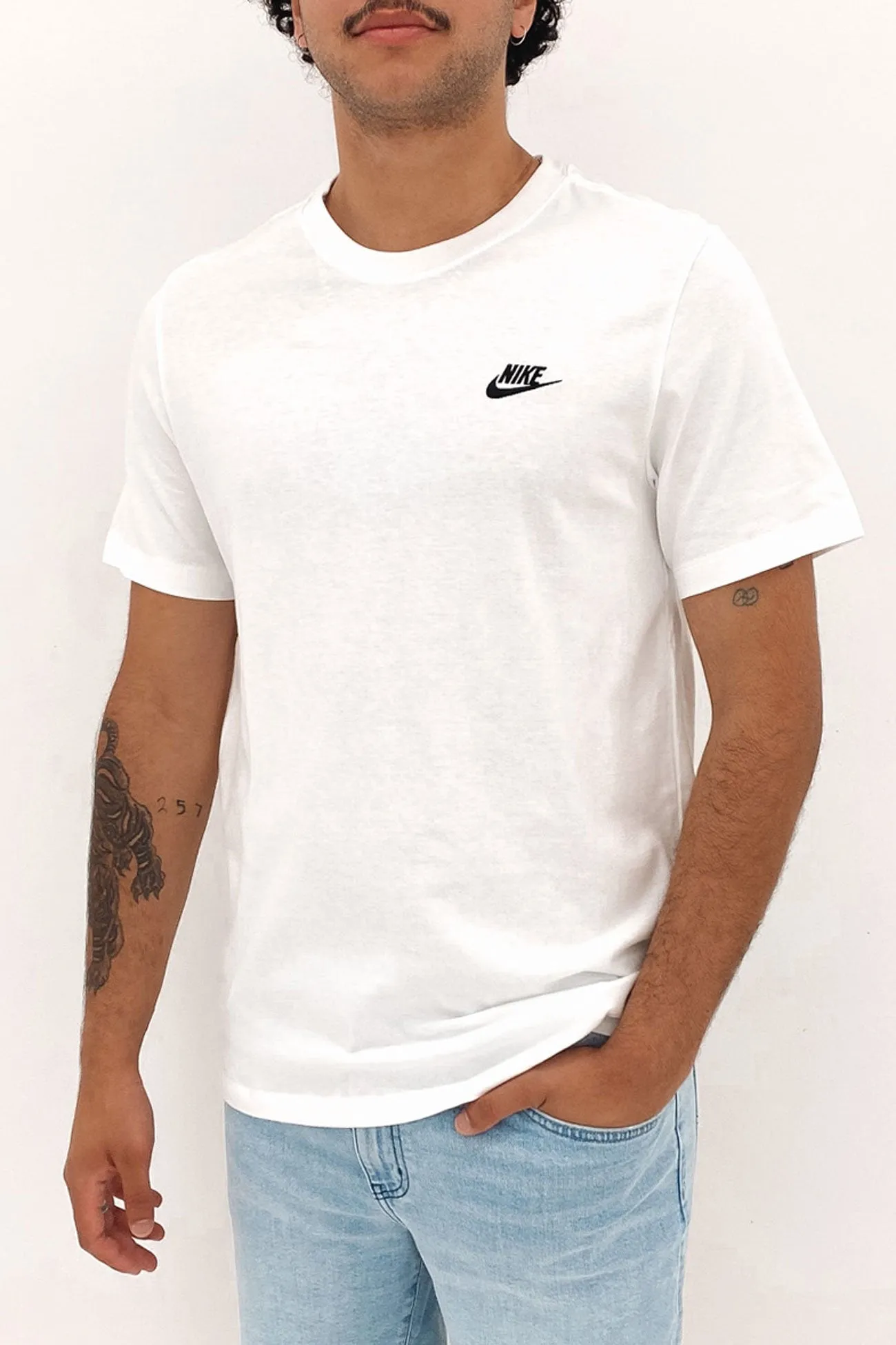 BondedShoulder Nike Sportswear Club Tee White