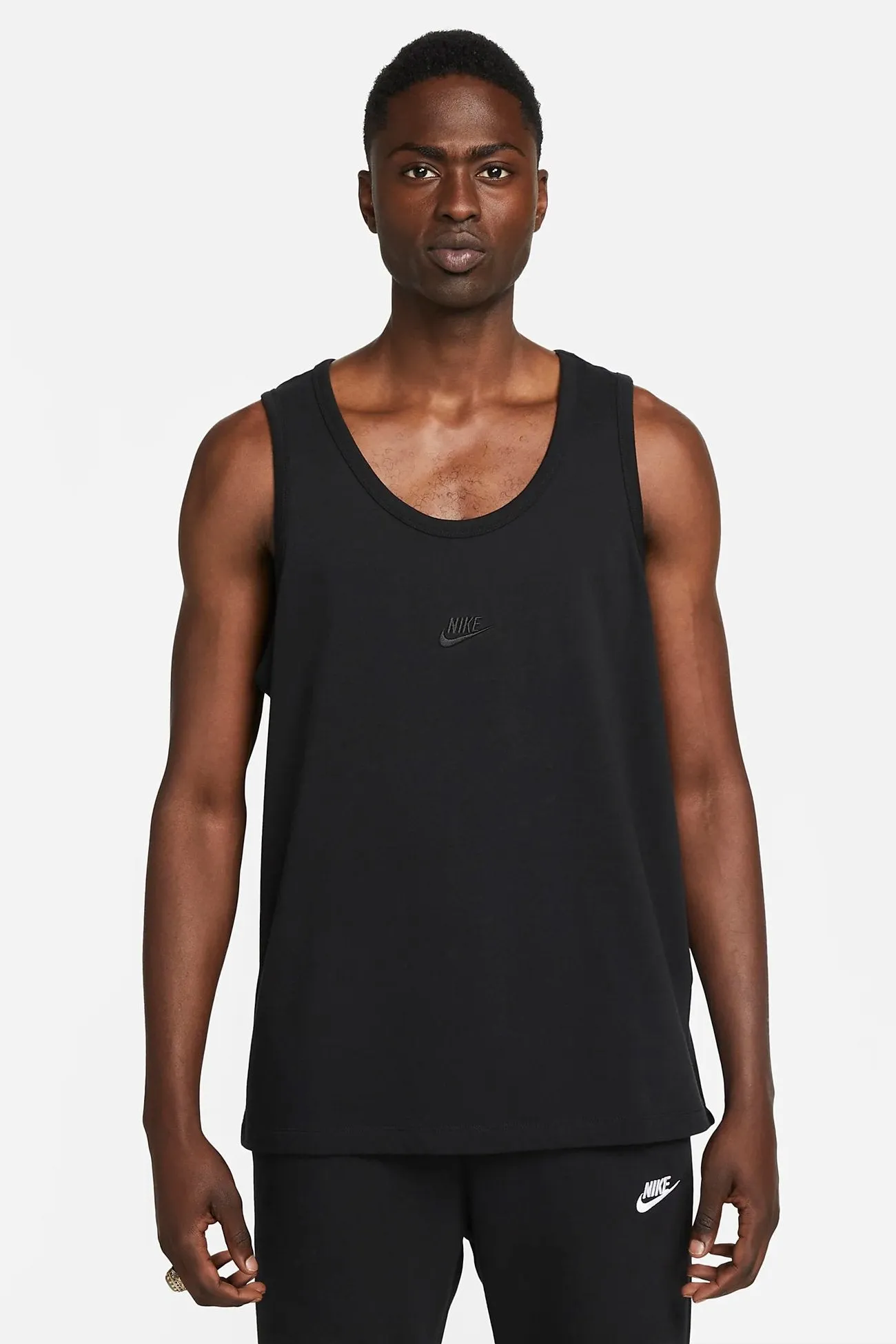 BreathableBackVents SweatAbsorbent Nike Sportswear Premium Essentials Tank Top Black
