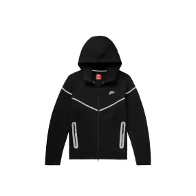 Stylish Flex Comfort Advantage Nike Sportswear Tech Fleece Full Zip Windrunner Reflective Details Hoodie Black/Bemis Silver'