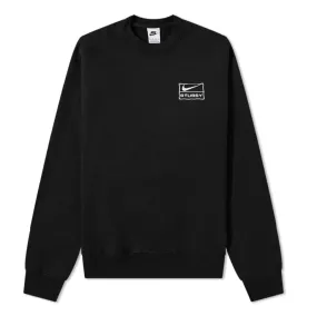 Nike x Stussy Wash Fleece Crewneck 'Black' (SS23) Rollbar Stabilizer