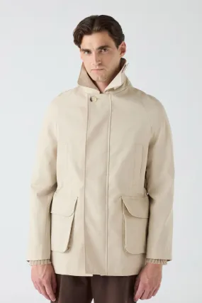 Nils Raglan Jacket - Sand Stripe Look