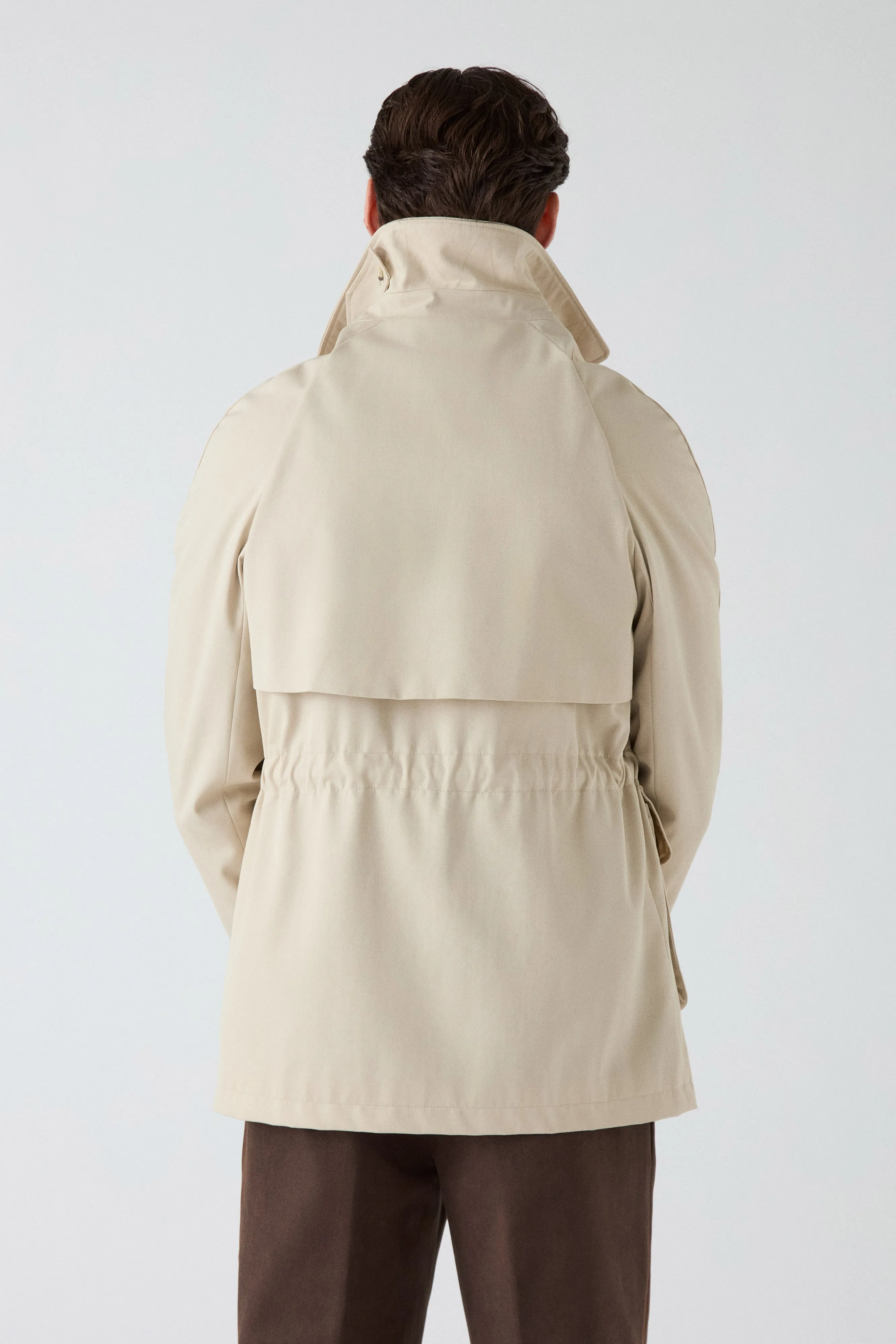 Checkered Style Nils Raglan Jacket - Sand