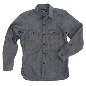 Breathable Lining Nixon Shirt - Black Chambray - Warehouse