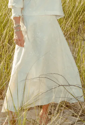 Compression Fit The Laura Skirt - Ivory Embroidery