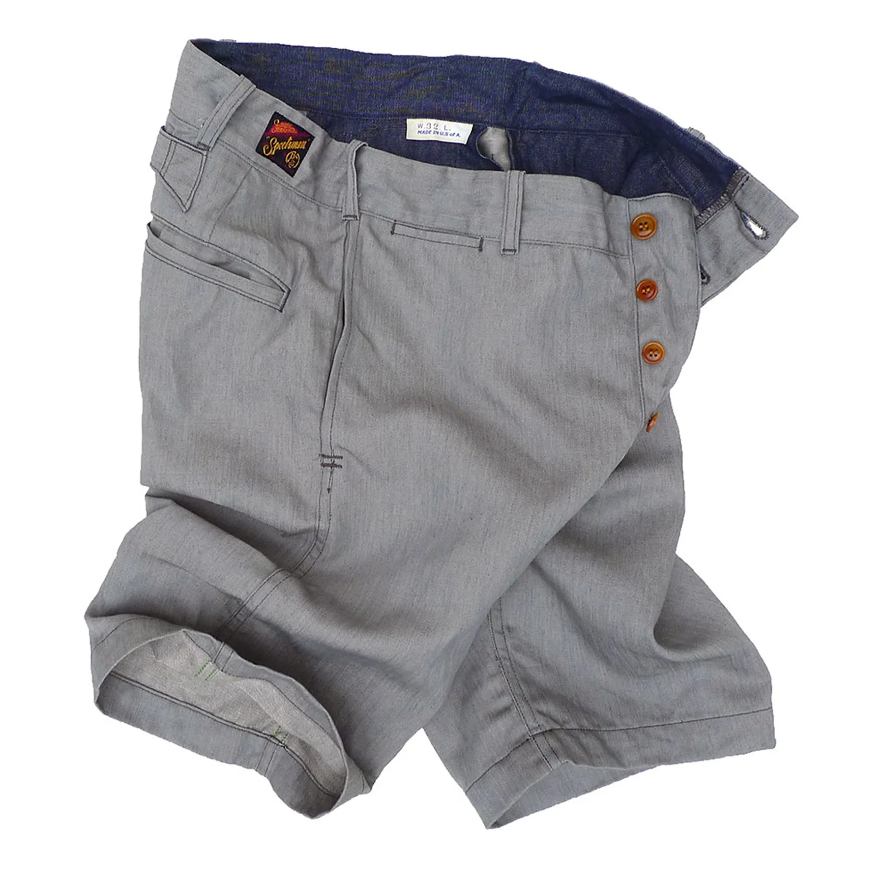 Continental Bermudas - Slate Grey Breathable fabric construction