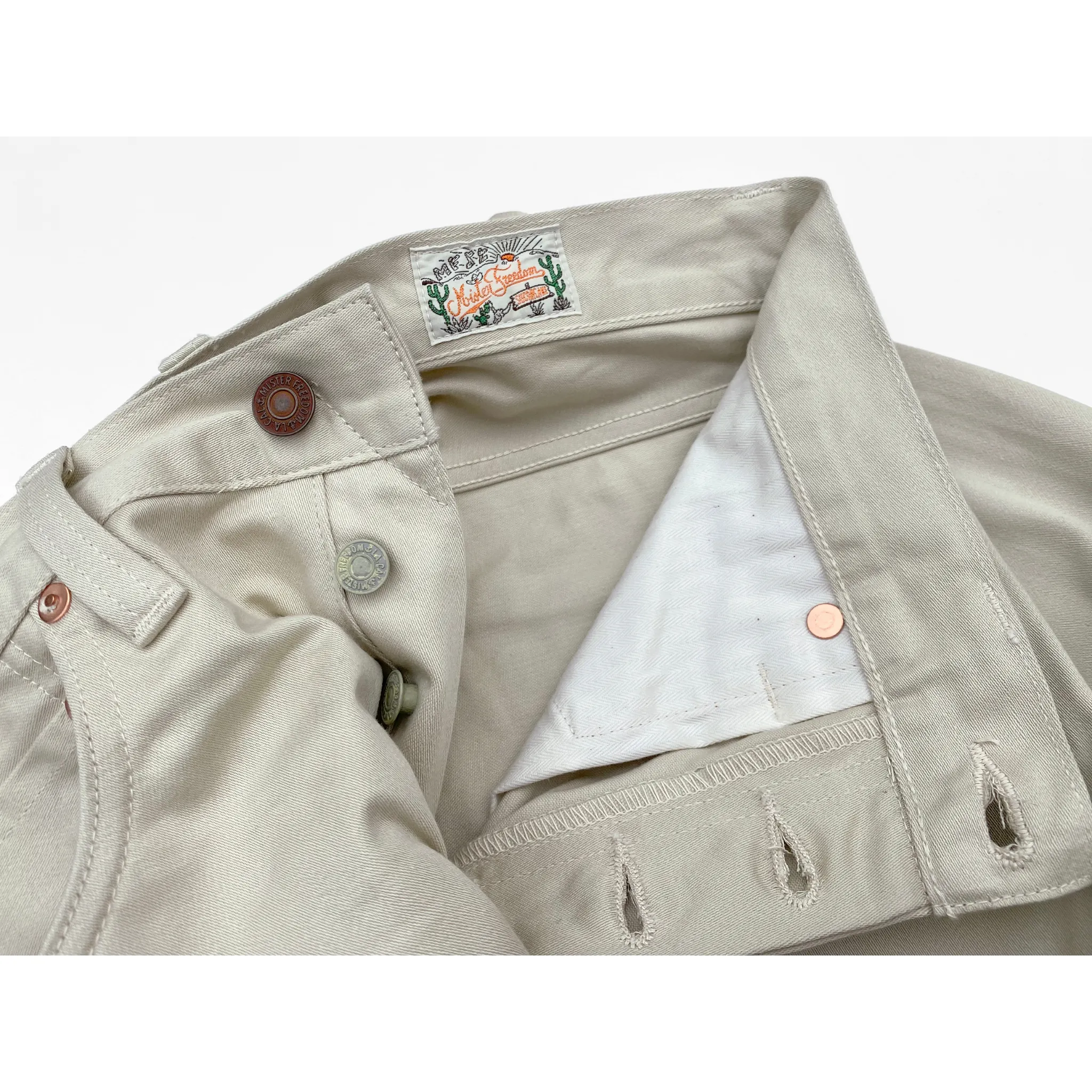 No Ride-Up Californian Lot.64 - Wheat Sateen (Straight leg)