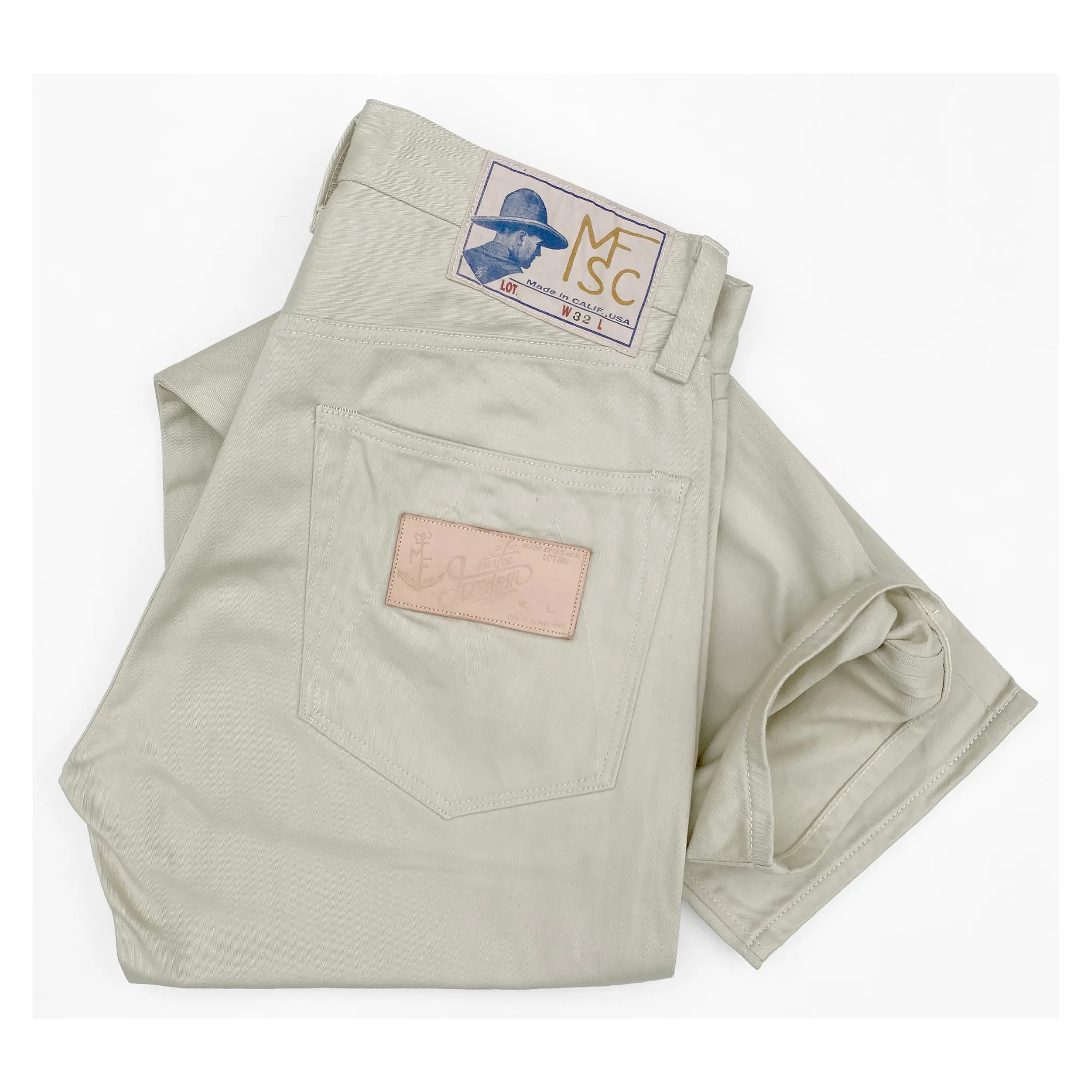 Californian Lot.64 - Wheat Sateen (Straight leg) Timeless Layers