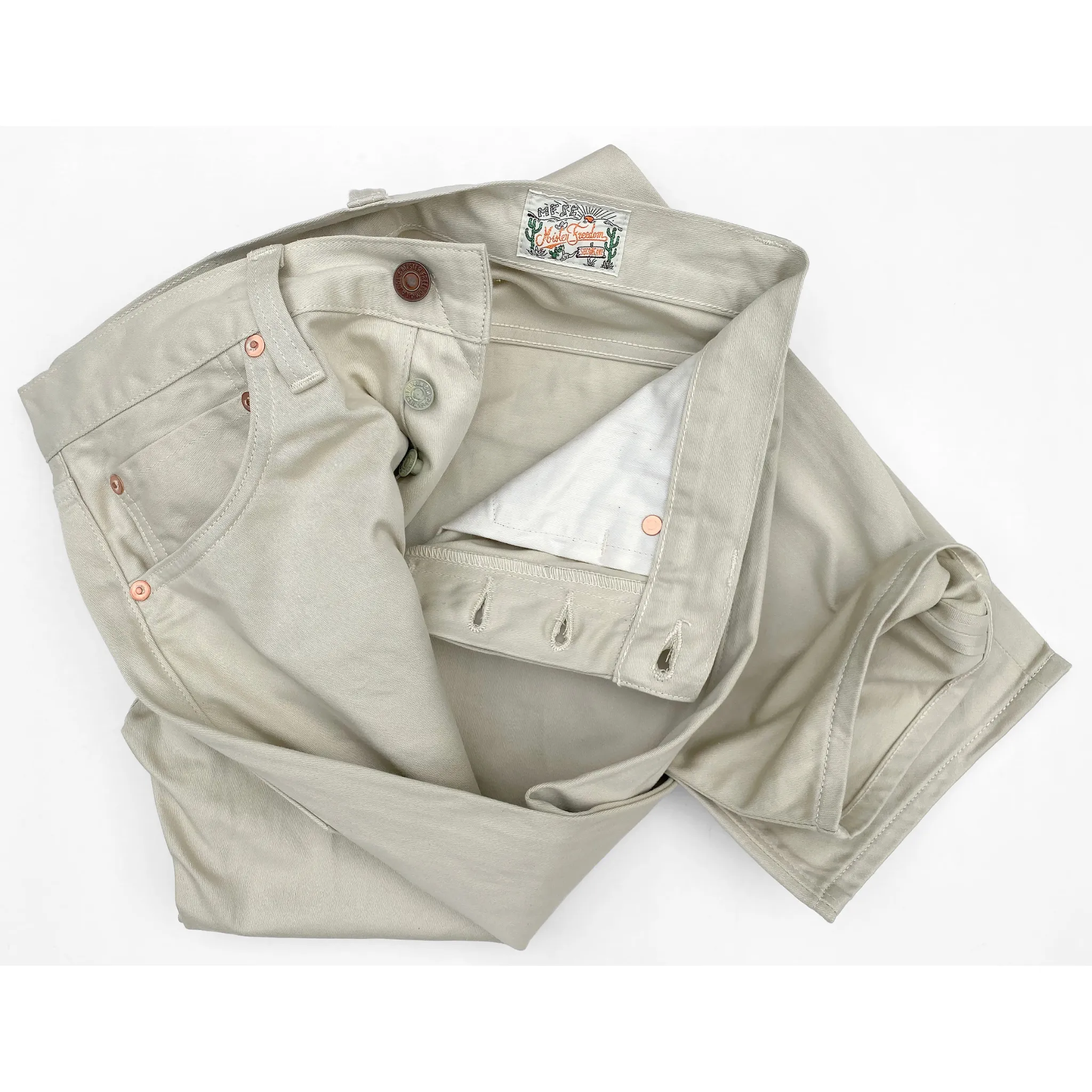 Californian Lot.64 - Wheat Sateen (Straight leg) Back pockets