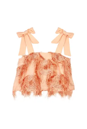 Pillar Top - Rose Gold Eyelash Comfy Cardigan
