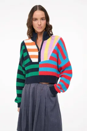 CROPPED HAMPTON SWEATER | CABANA STRIPE MULTI Evening Stroll No Effort