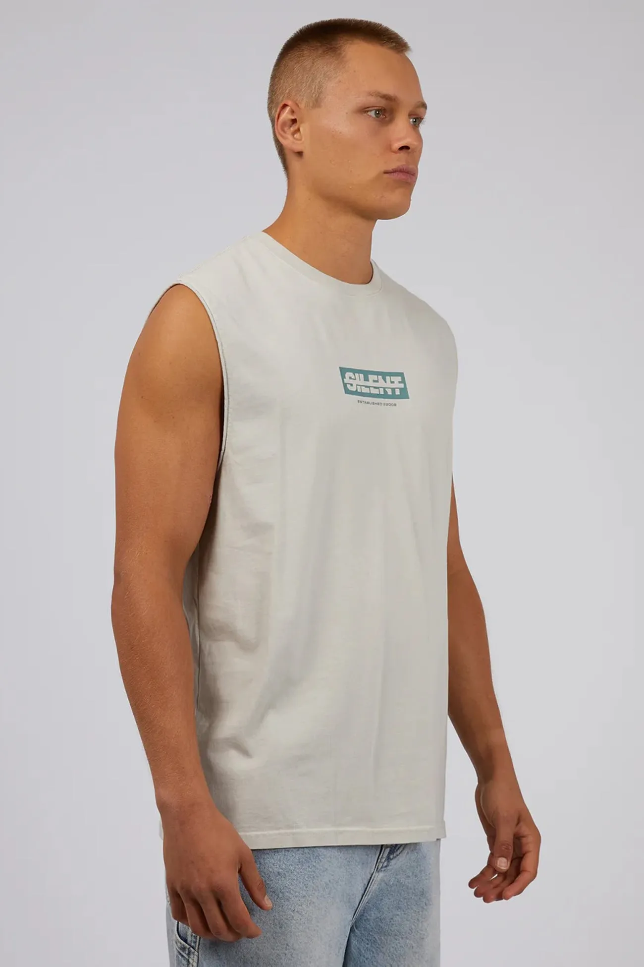 Printed Blouse QuickDry Texture Straight Edge Muscle Grey