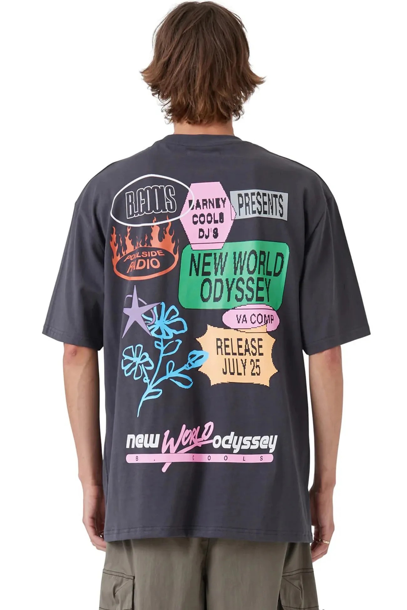 NWO Tee Washed Black ZeroWasteProduction Recycled Fiber Blend