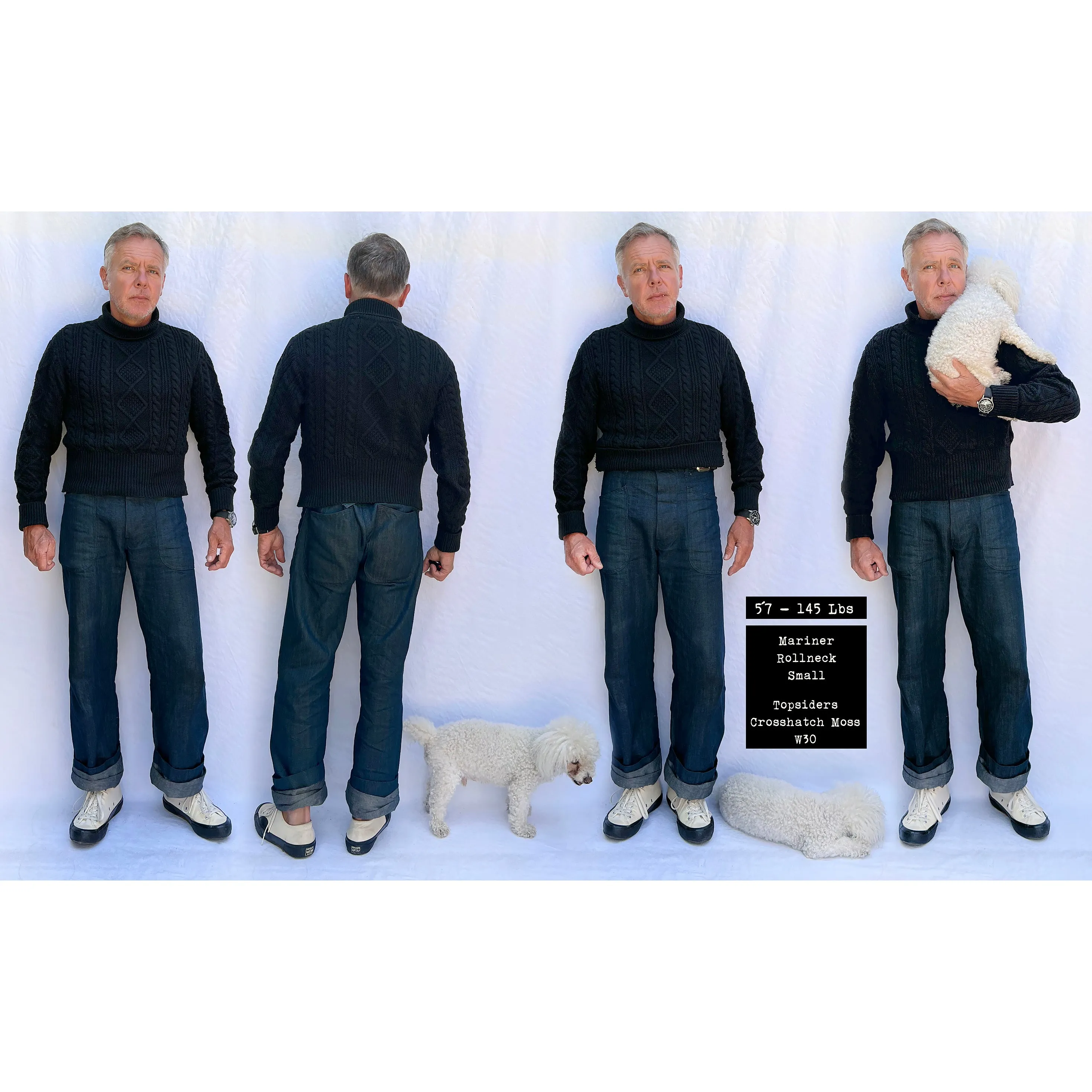 Seasonal Fashion Relaxed Comfort Design Mariner Sweater Roll-Neck - Indigo