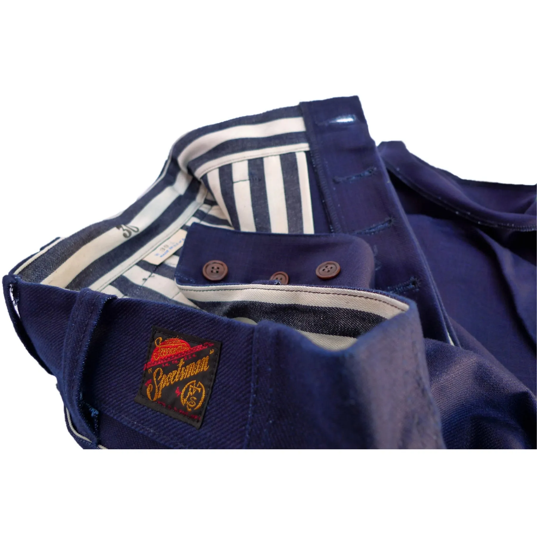 Roll-up style Sportsman Chinos - Indigo Twill - Warehouse