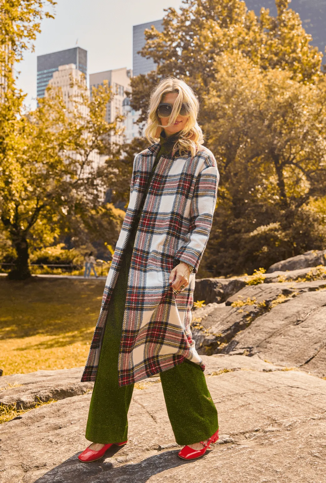 Open Car Coat - Dress Stewart Plaid Stylish Daily Fit Impact Absorbing Back Panels