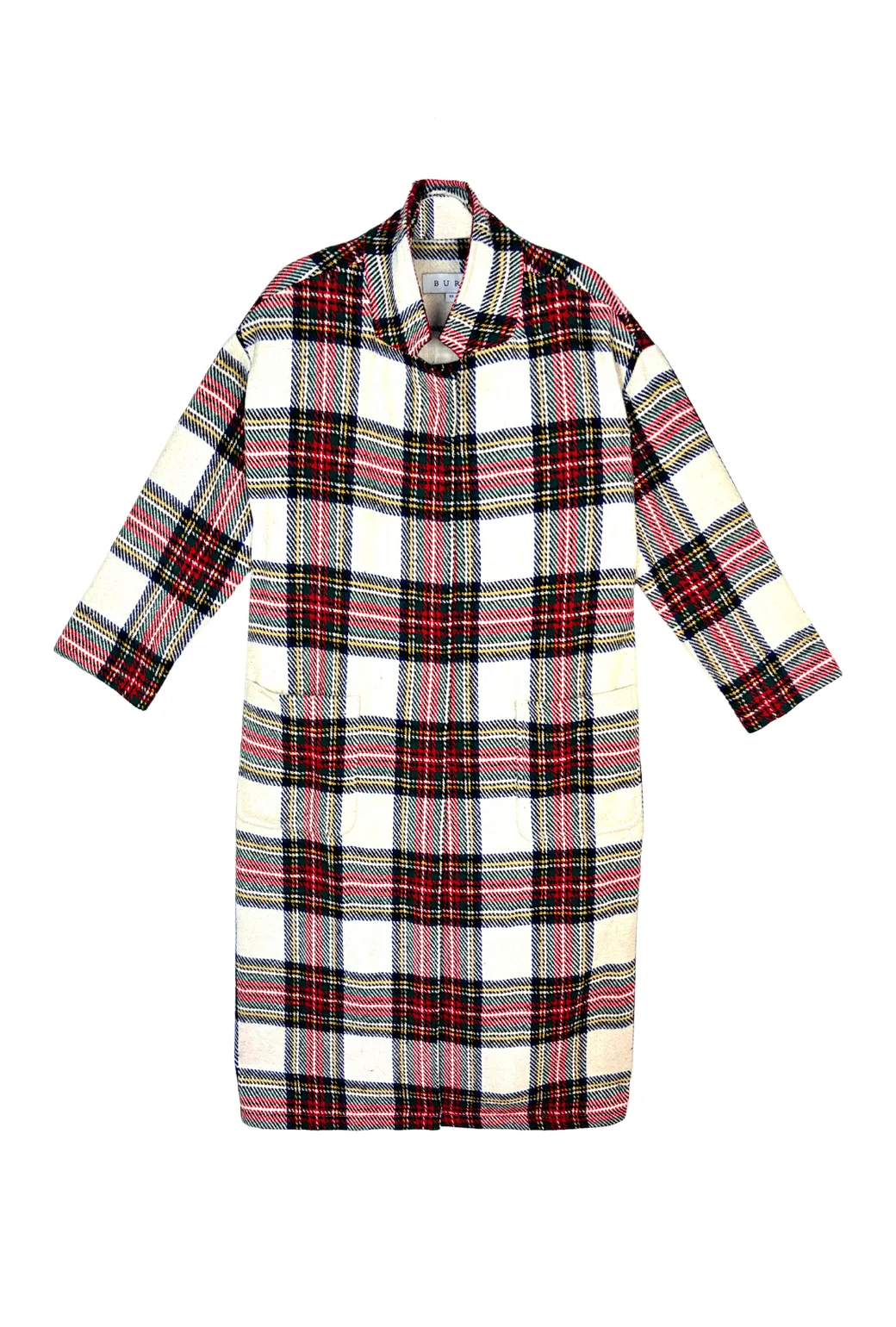 Open Car Coat - Dress Stewart Plaid Casual Fit Silhouette