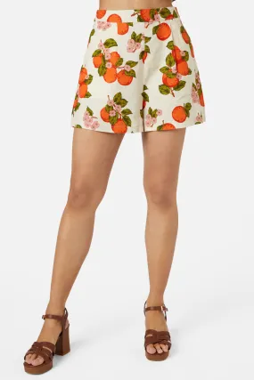 Fashionable Look Orange Toile Short