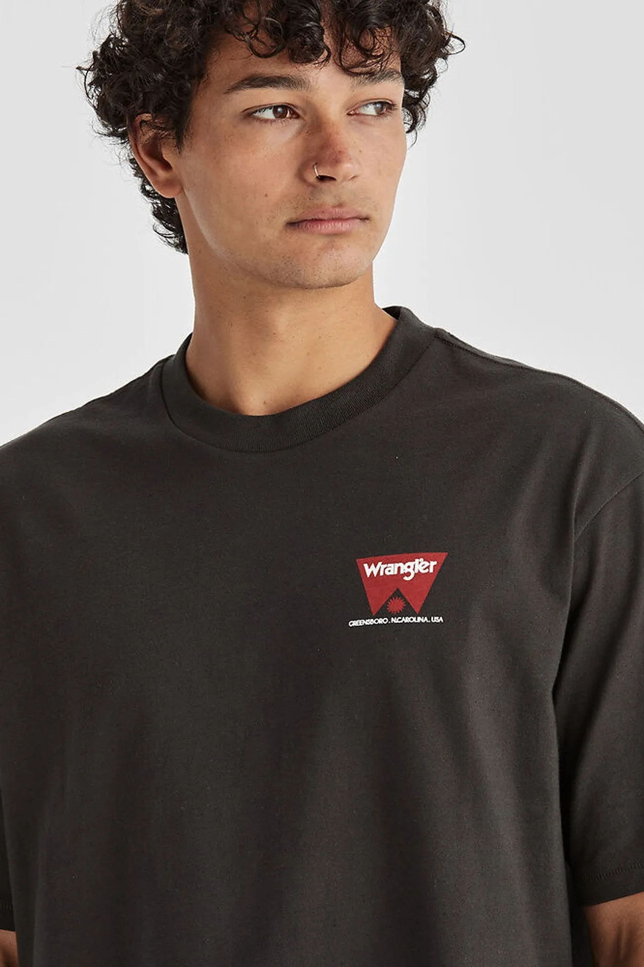 Outdoor Slacker Tee Worn Black Eco Friendly Material Comfy Fit