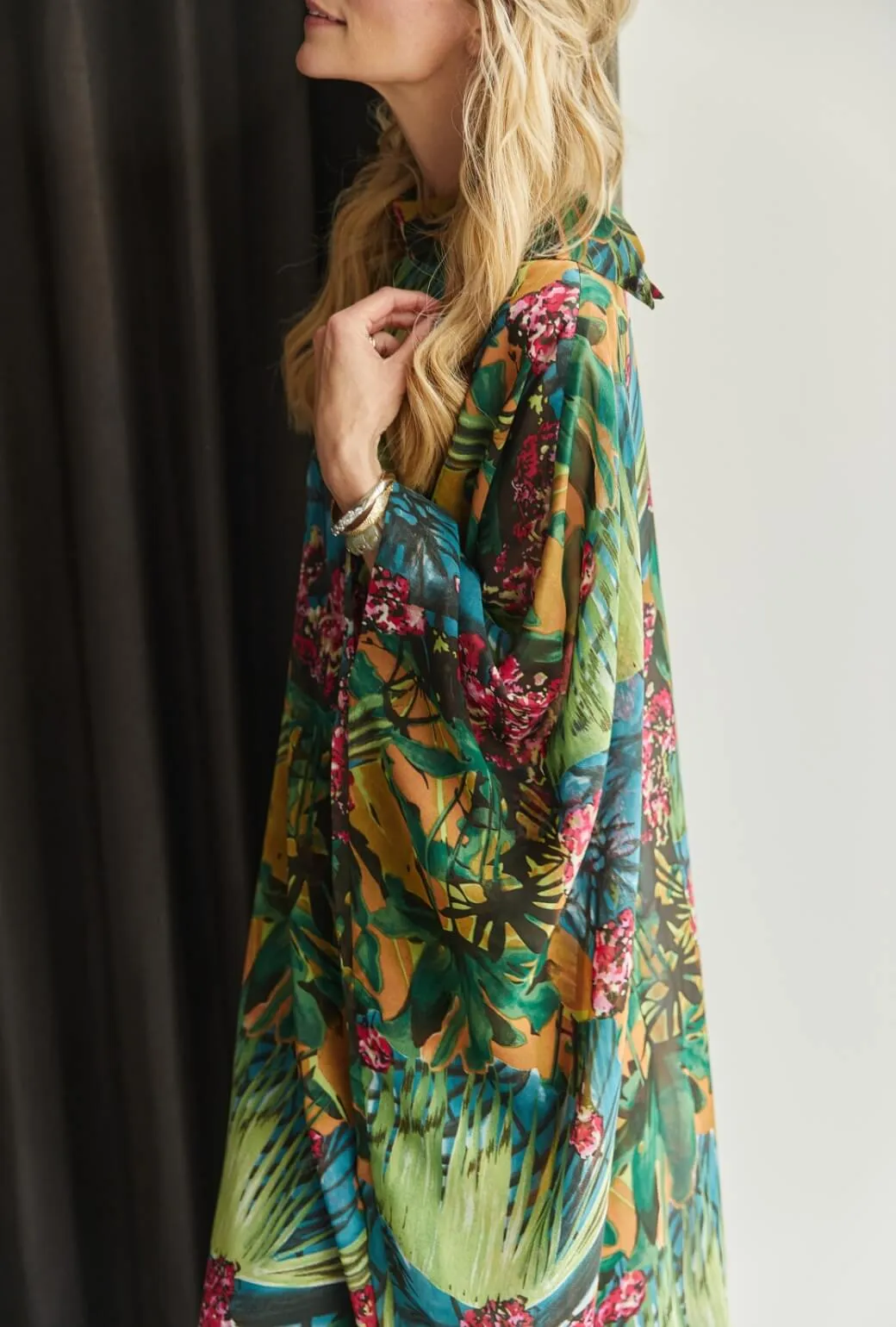 Ceremony Ready Palm Canyon Kaftan - Rainforest