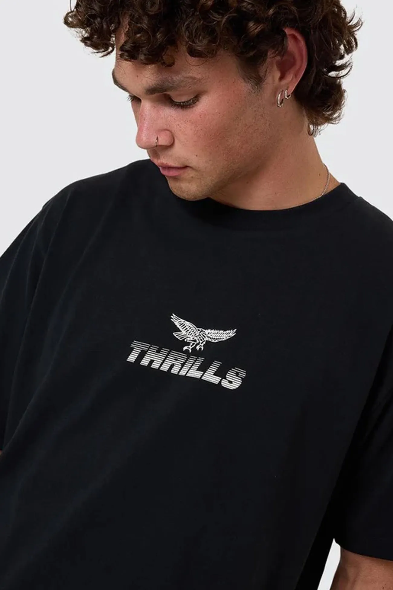 FrenchTerry Durable Hem Stitching Paradise Before Anarchy Merch Fit Tee Washed Black