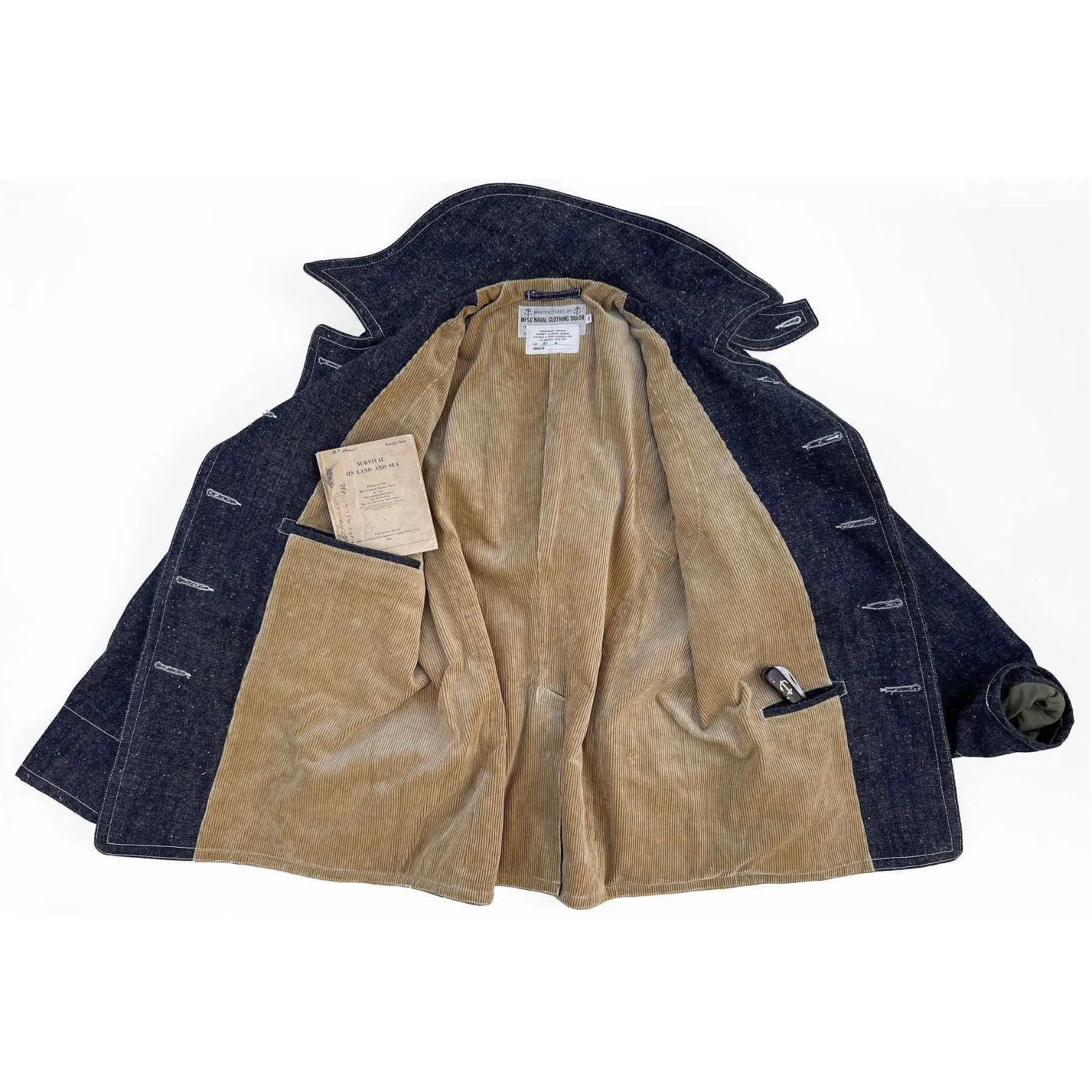 Peacoat - "Okinawa" Denim Packable design Magnetic Closures