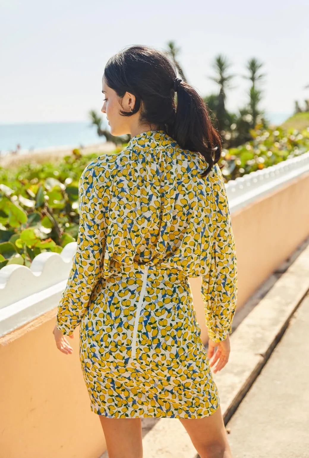 Hidden pockets Pencil MINI Skirt - Limoncello