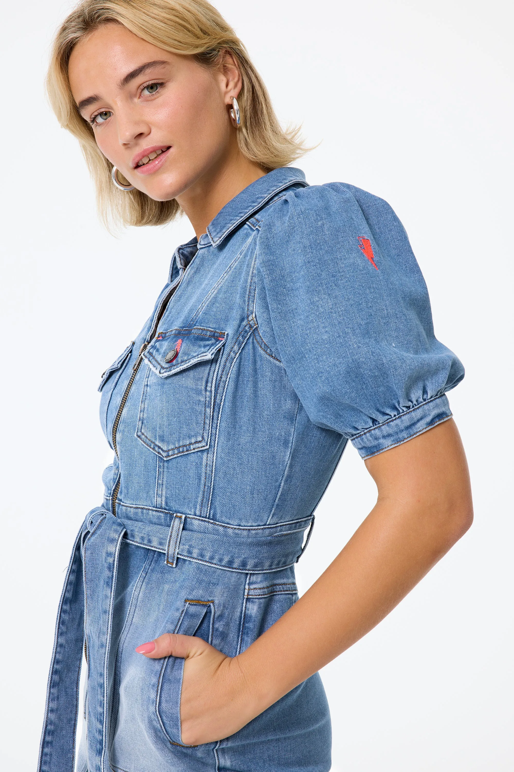 Authentic Indigo Western Denim Midi Dress Timeless Cut