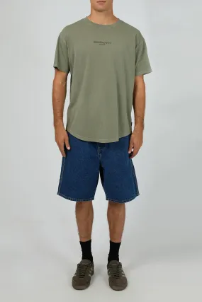Fade Scoop Tee Olive LowMaintenance Fabric