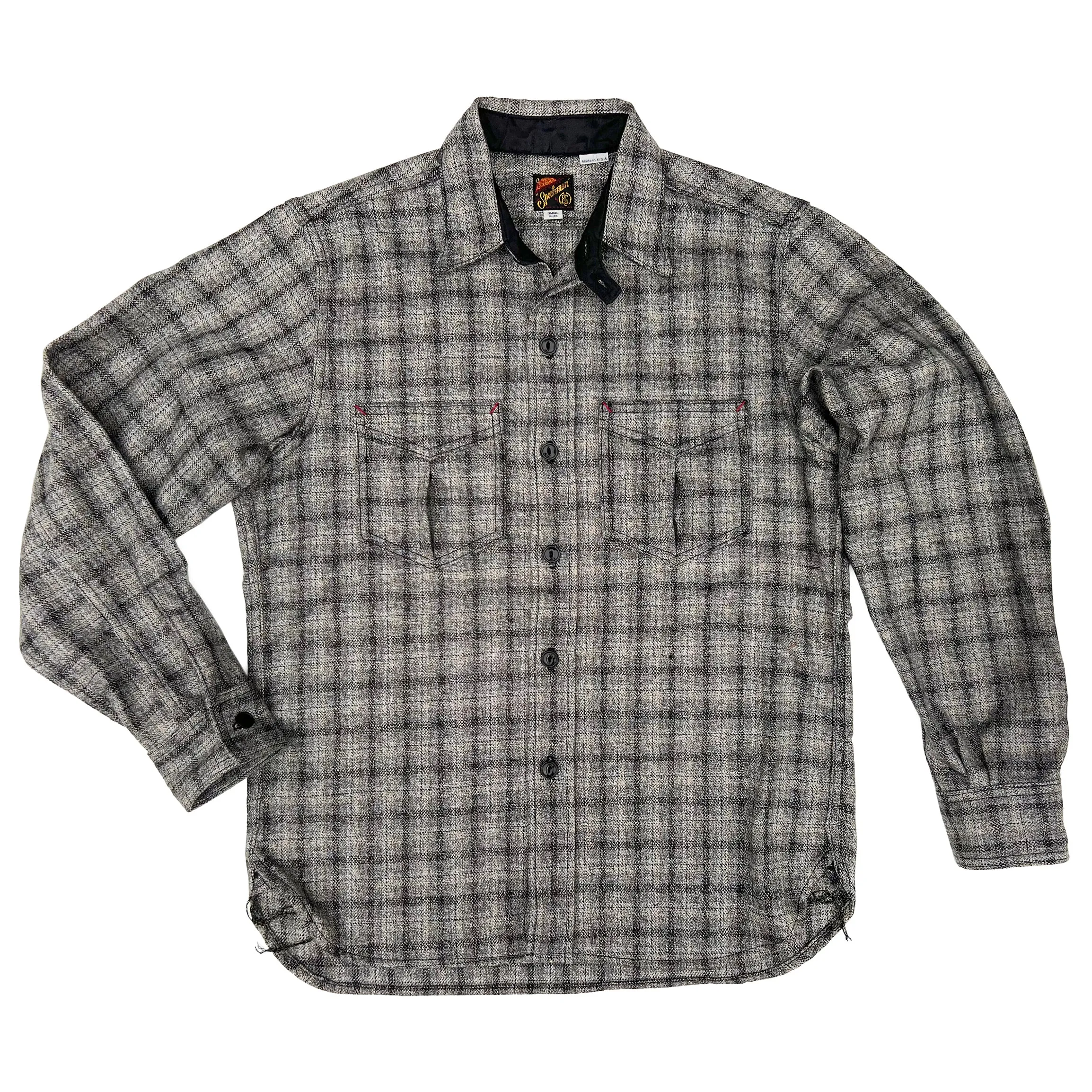 Pastel Shade RANGER Shirt NOS Selvedge Woolen Plaid