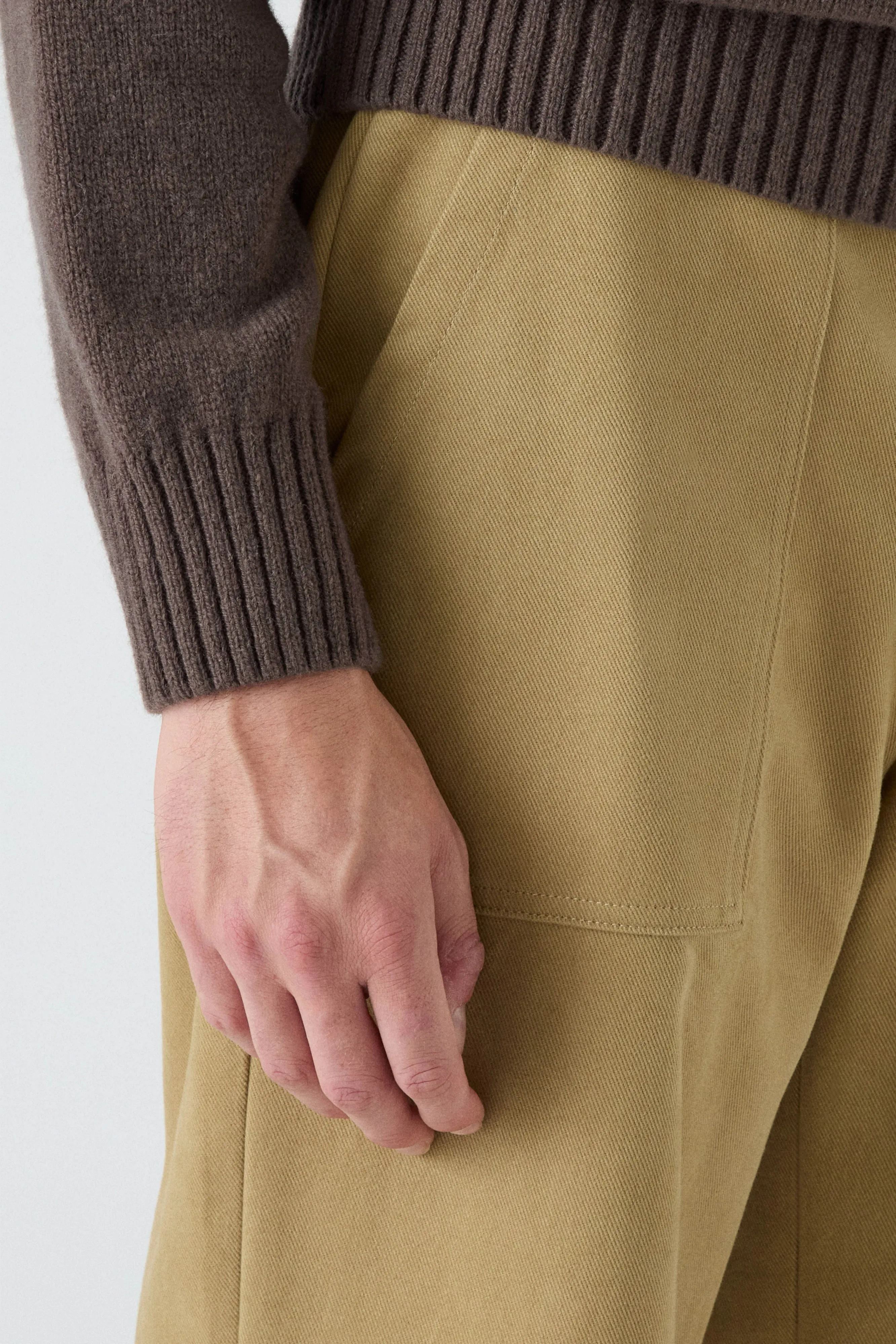 Sleek Appearance Albert Fatigue Trousers - Beige