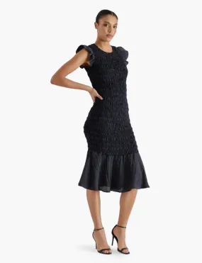 Petra Dress, Black Shine Moment