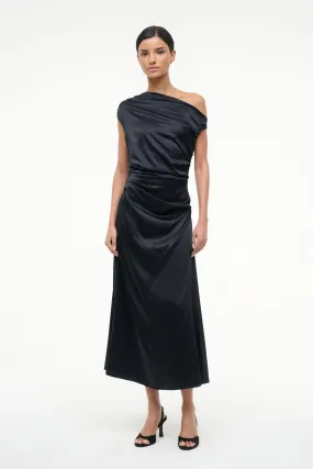 Versatile Layers Petite Chic PHARE SILK DRESS | BLACK