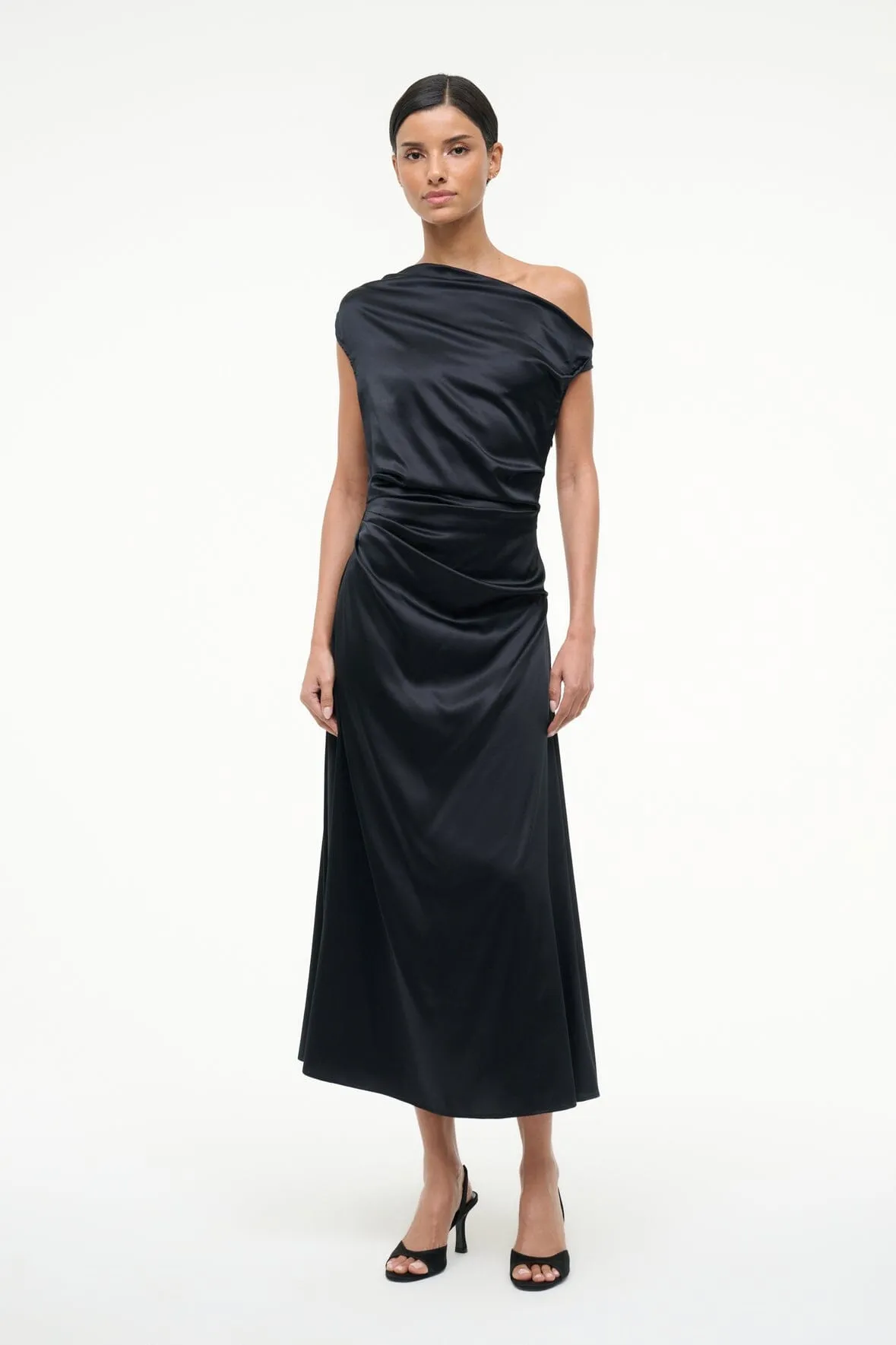 Versatile Layers Petite Chic PHARE SILK DRESS | BLACK