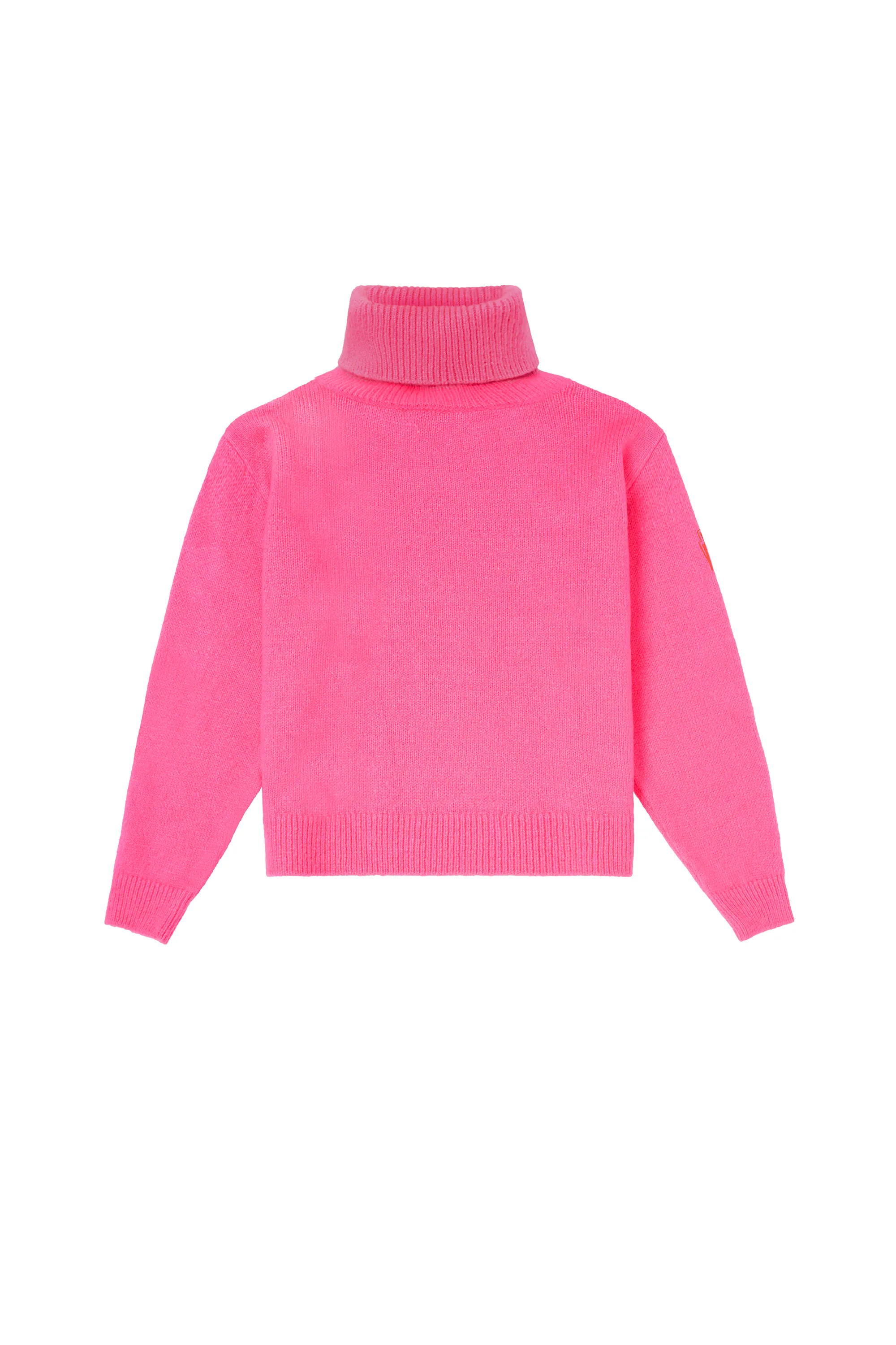 Odor Resistant Pink Turtleneck Knitted Jumper