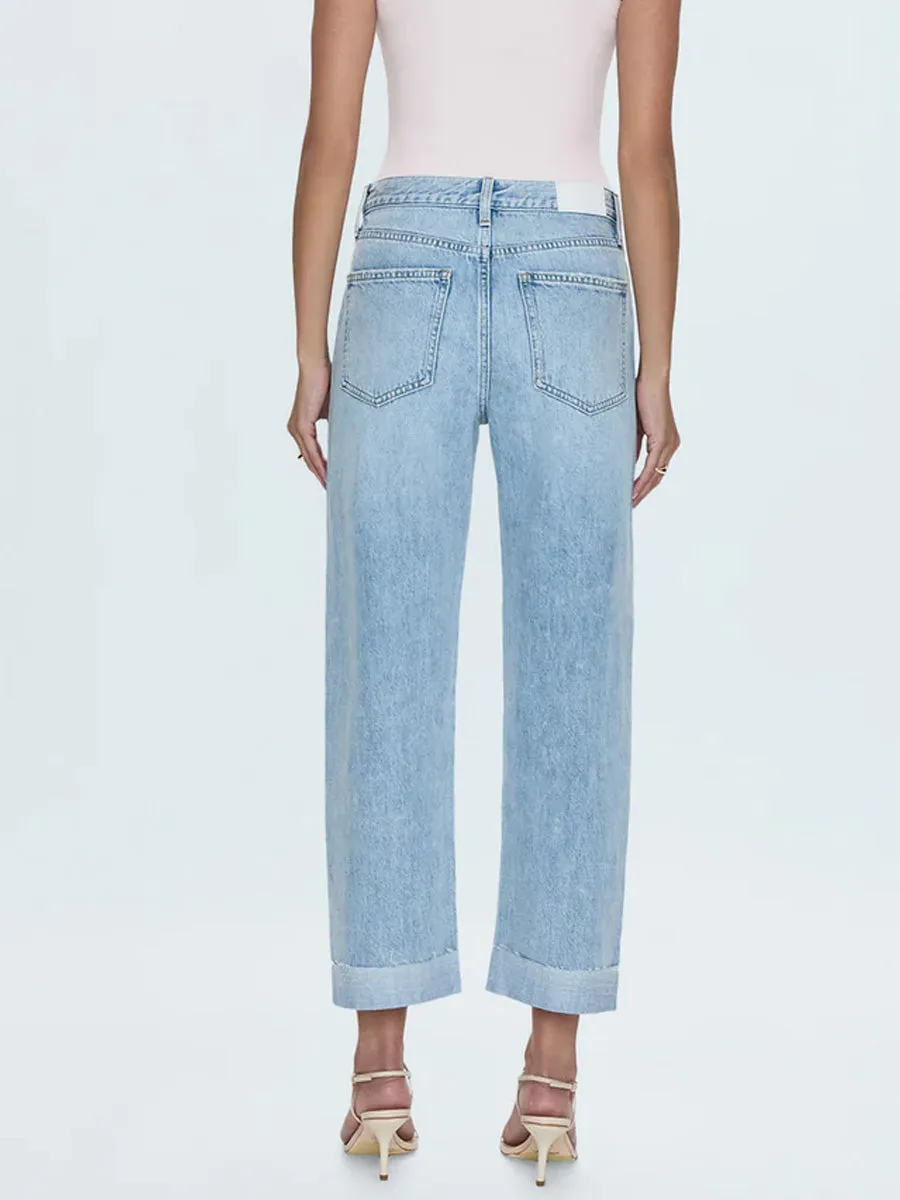 Work Ready Moisture wicking PISTOLA KACEY RISE CUFFED BOYFRIEND PANT - BERKELEY