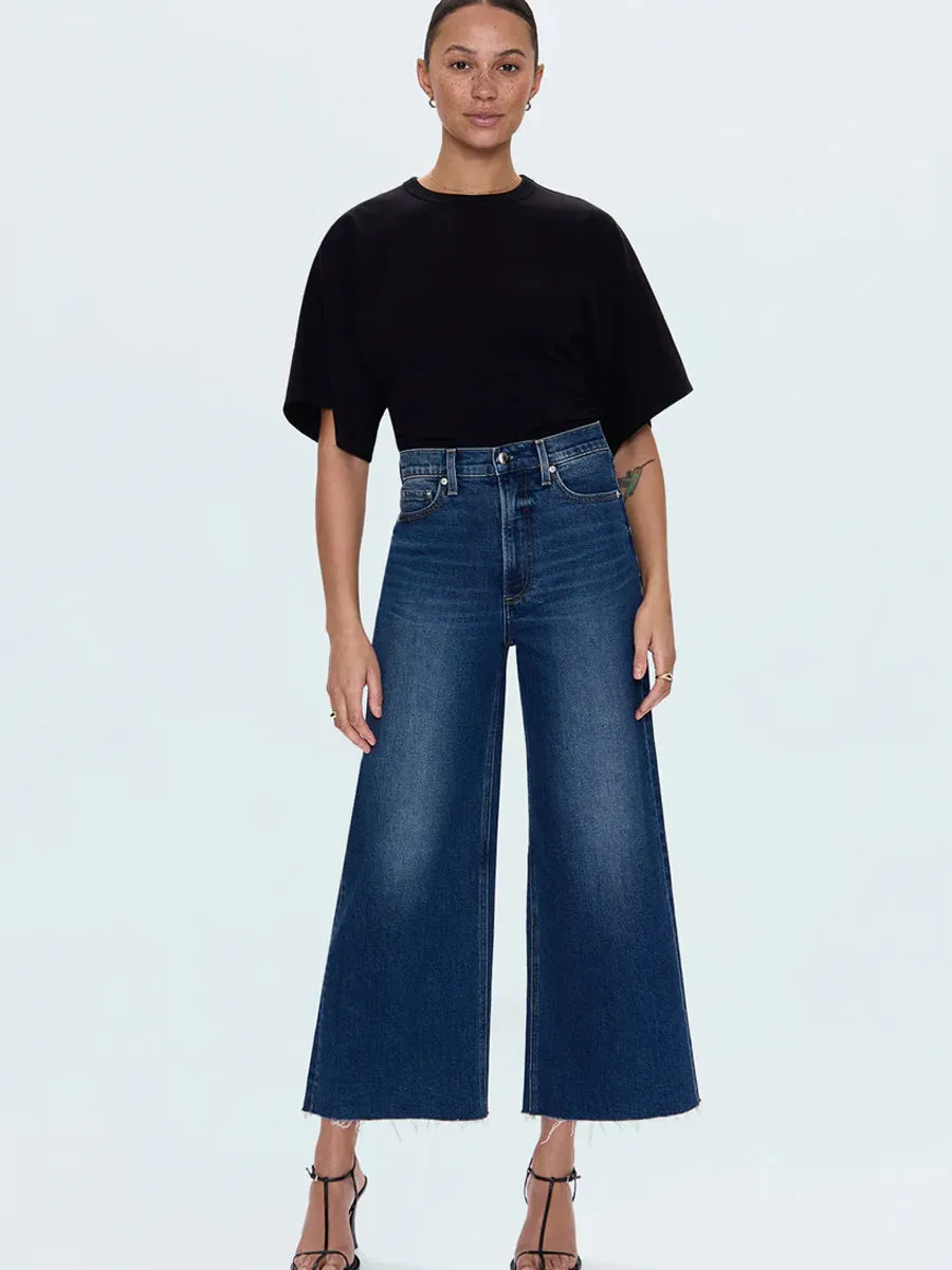 Heat Dissipating PISTOLA LANA CROP HIGH RISE ULTRA WIDE LEG JEAN - BROADWAY