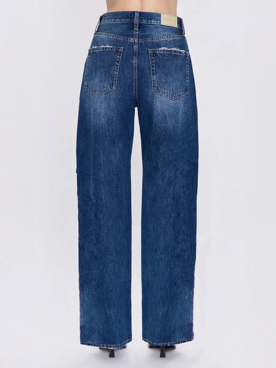 Seasonless wear PISTOLA TATE HIGH RISE BOWED WIDE LEG JEAN - FULTON