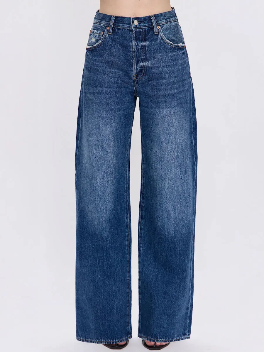 PISTOLA TATE HIGH RISE BOWED WIDE LEG JEAN - FULTON Minimal Comfort Relaxed Wear