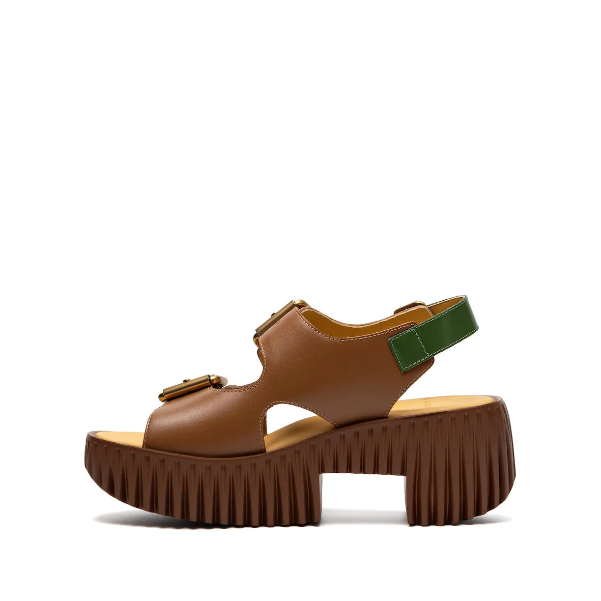 Sporty Sandals for Summer High Rebond Foam PLIA ASTRA BROWN