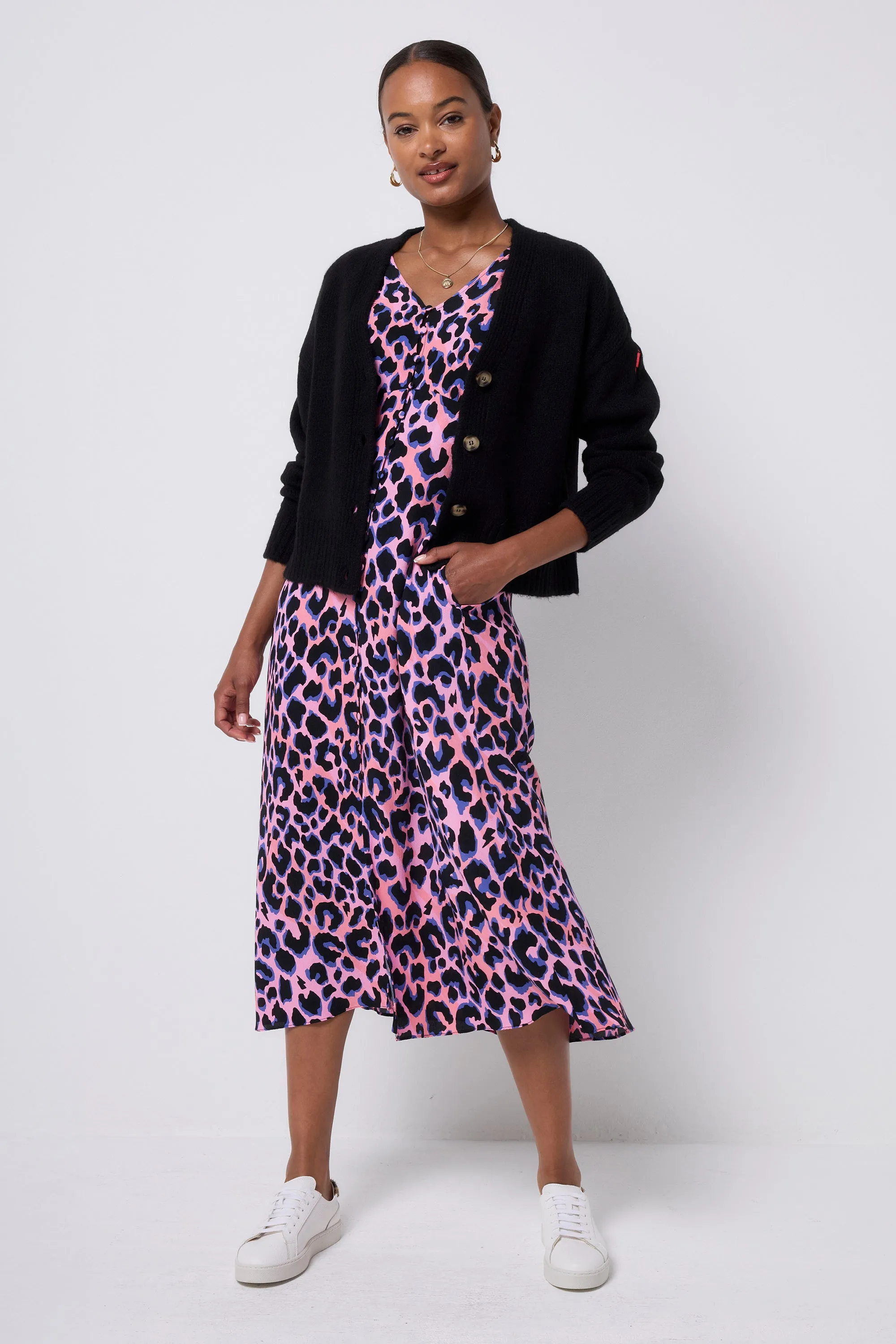 Black Cardigan Simple Layered