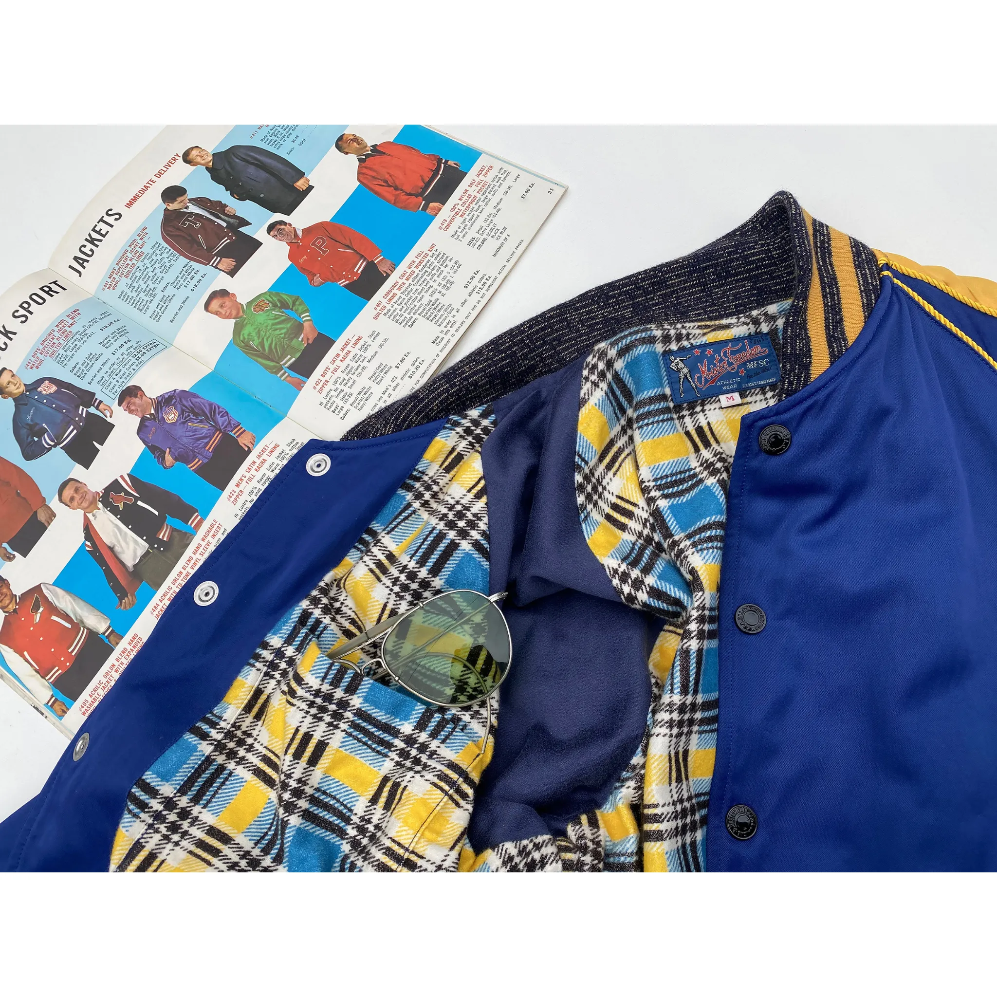 Glow In Dark Trims Hypoallergenic Interior Layer Podium Jacket - Royal Blue/Gold