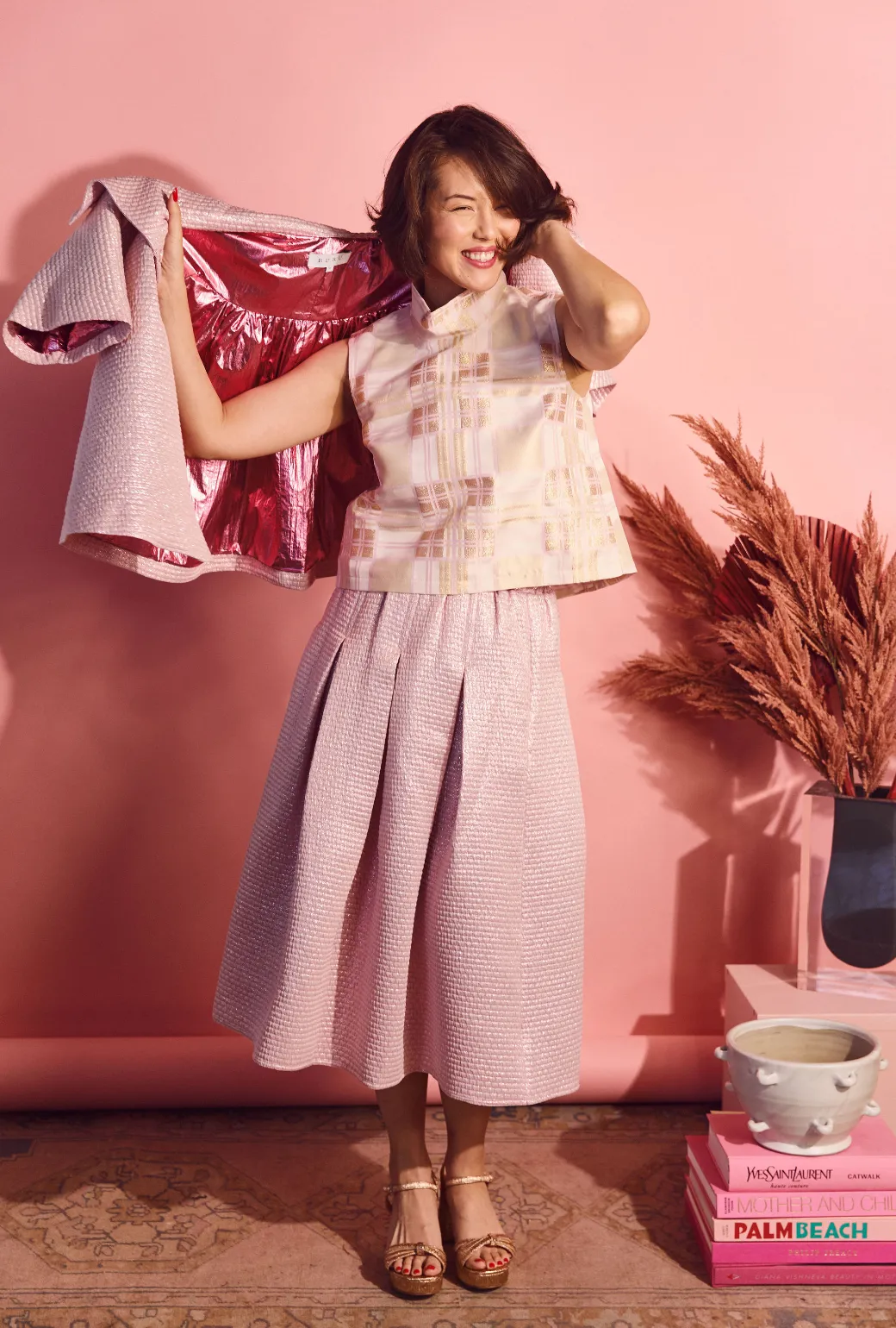 Snag Proof Fabric Polly Party Skirt - Pink Quilted
