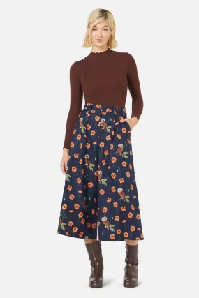 NonIrritatingStitching HighRiseWaist Poppy Owl Skort