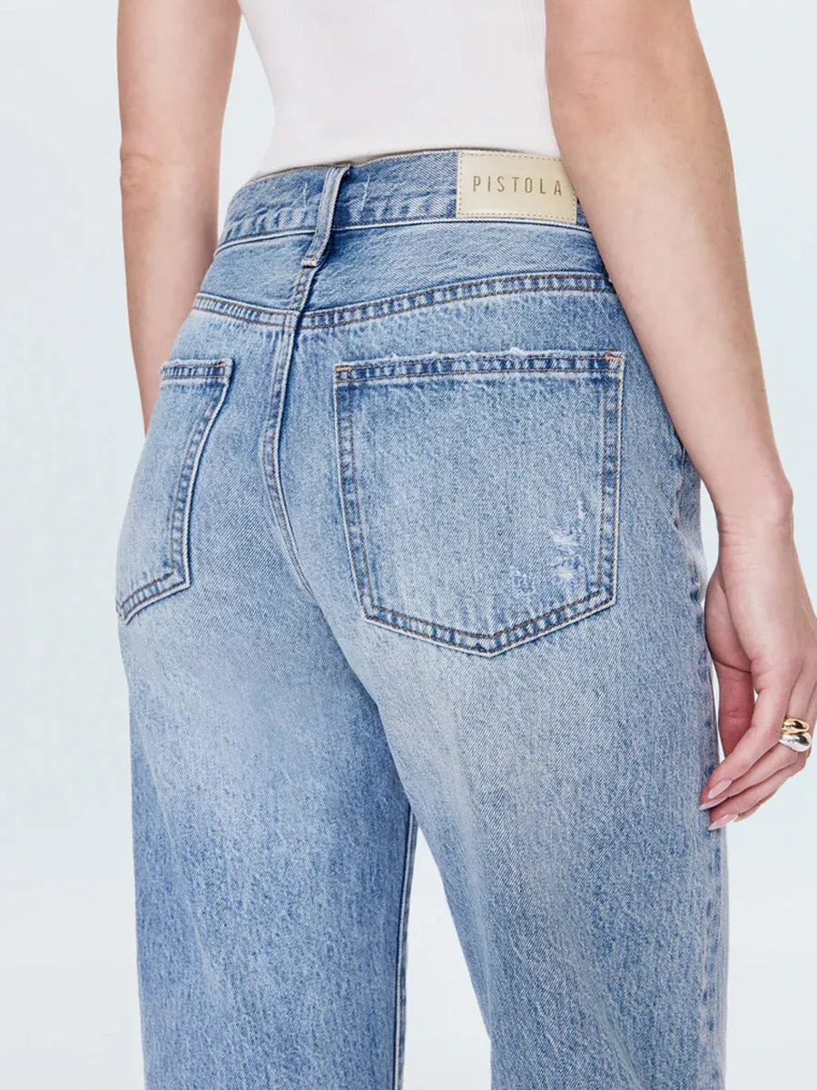 UV Protection Roll-up style PISTOLA LEXI MID RISE BOWED STRAIGHT PANT - BOWIE