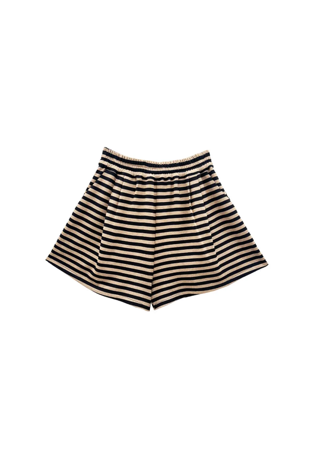 SAMPLE. -Buru x Val Everyday Shorts - Taupe & Black Knit Heat Dissipating Chilly Wear