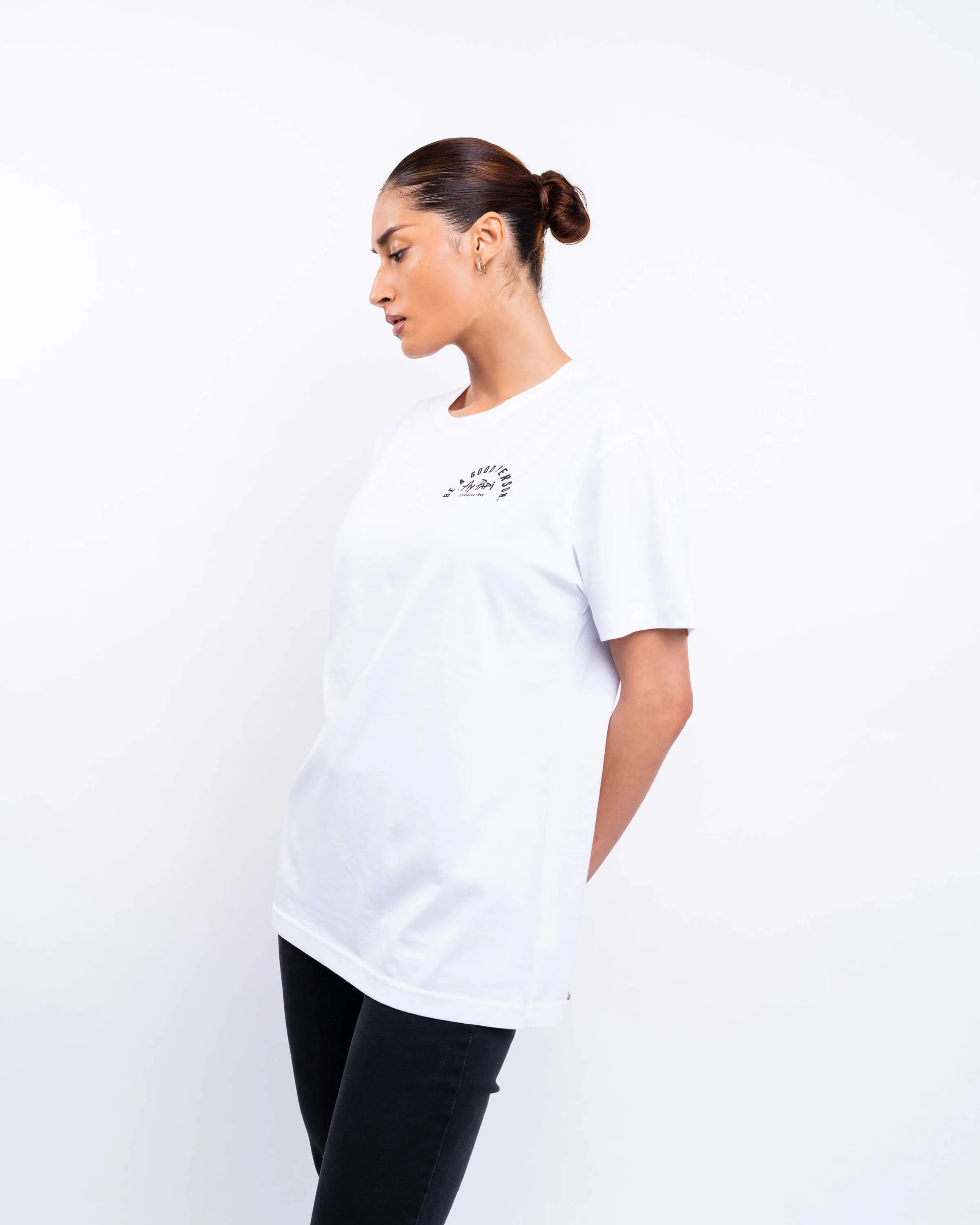 BE A GOOD PERSON X AY PAPI T-Shirt - White Timeless Cut