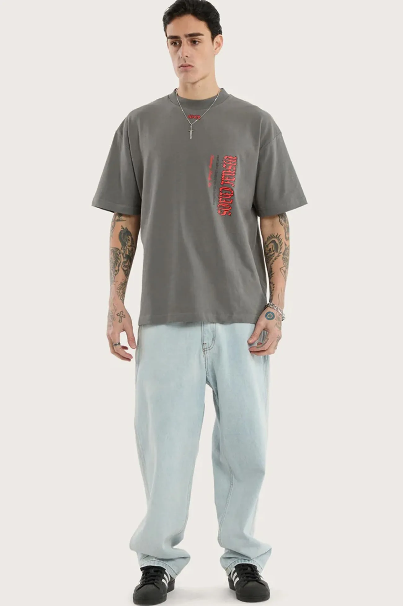 Chic Tee Convertible Design Infinite Street Tee Charcoal